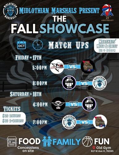 Midlothian Marshals Present: The Fall Showcase poster